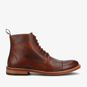 Taft “The Rome Boot” Brown Leather Lace-Up Boots